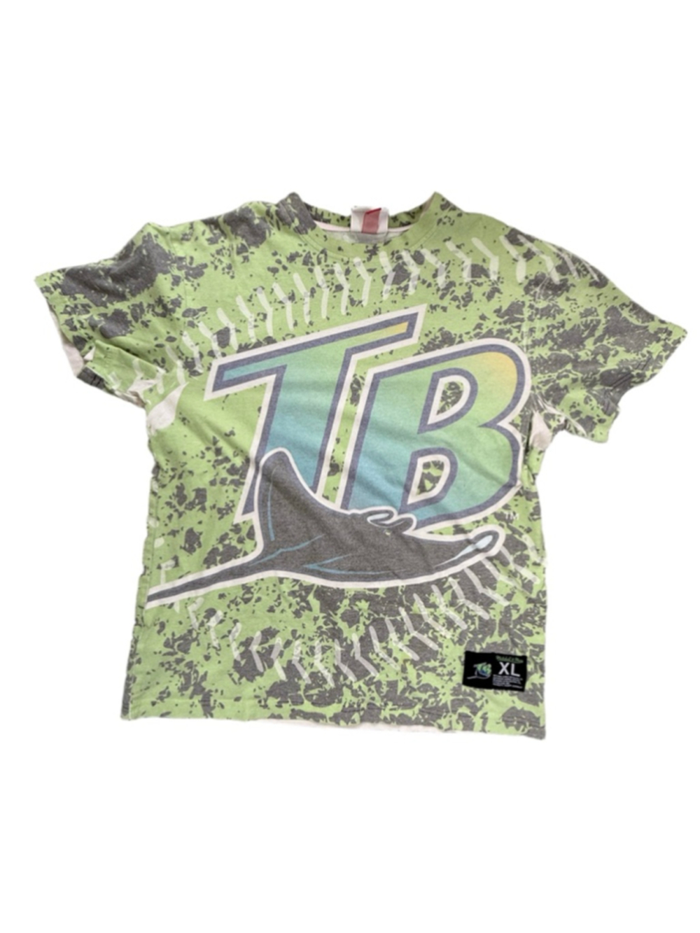 Mitchell & Ness Tampa Bay Devil Rays AOP T-Shirt XL Retro Green